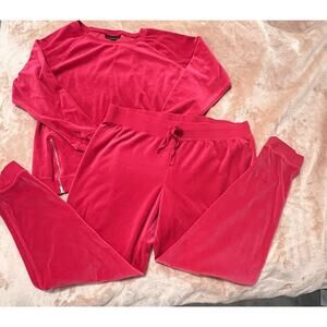 Attention Velour Comfy Tracksuit Red Size XL Y2K Streetwear Athleisure